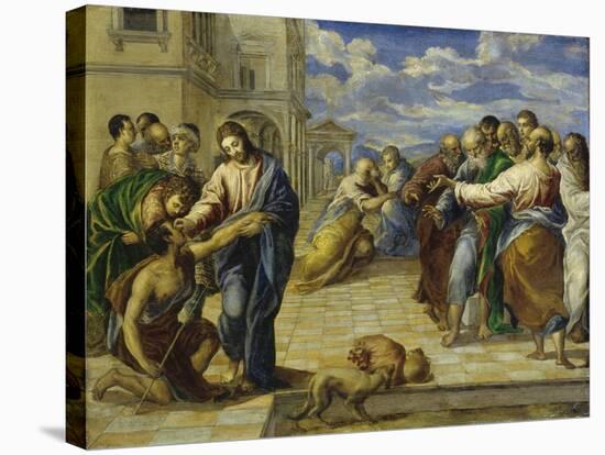 The Healing of the Blind, C. 1570-El Greco-Stretched Canvas