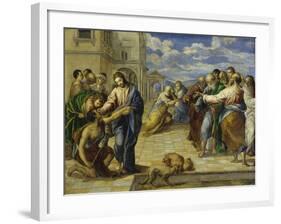 The Healing of the Blind, C. 1570-El Greco-Framed Giclee Print