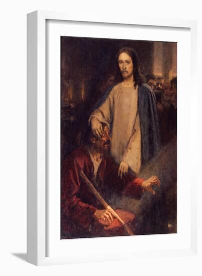 The Healing of the Blind Man of Jericho, 1888-Vasili Ivanovich Surikov-Framed Giclee Print
