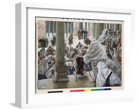 The Healing of the Lame in the Temple, Illustration for 'The Life of Christ', C.1886-94-James Tissot-Framed Giclee Print