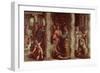 The Healing of the Lame Man (Sketch for the Sistine Chapel) (Pre-Restoration)-Raphael-Framed Giclee Print