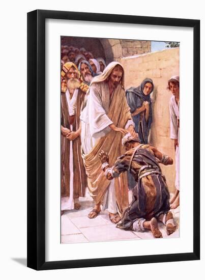 The Healing of the Leper-Harold Copping-Framed Giclee Print