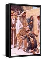 The Healing of the Leper-Harold Copping-Framed Stretched Canvas