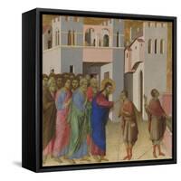 The Healing of the Man Born Blind, Ca 1308-1311-Duccio di Buoninsegna-Framed Stretched Canvas