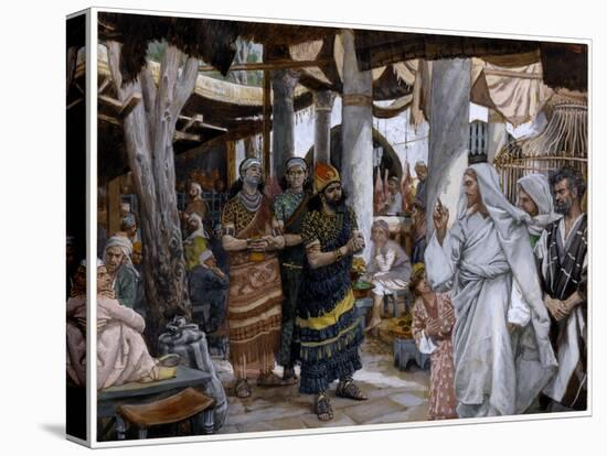 The Healing of the Ruler's Son, Illustration for 'The Life of Christ', C.1884-96-James Tissot-Stretched Canvas