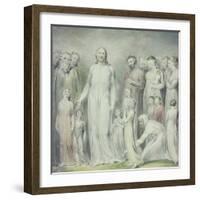 The Healing of the Woman with an Issue of Blood-William Blake-Framed Giclee Print