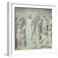 The Healing of the Woman with an Issue of Blood-William Blake-Framed Giclee Print