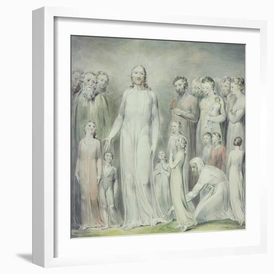 The Healing of the Woman with an Issue of Blood-William Blake-Framed Giclee Print