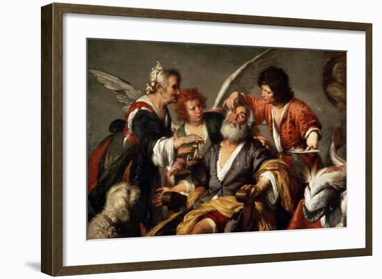 The Healing of Tobit, C1635-Bernardo Strozzi-Framed Giclee Print