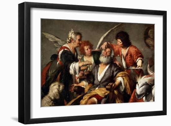 The Healing of Tobit, C1635-Bernardo Strozzi-Framed Giclee Print