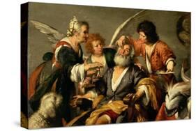 The Healing of Tobit, Early 1630S-Bernardo Strozzi-Stretched Canvas