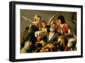 The Healing of Tobit, Early 1630S-Bernardo Strozzi-Framed Giclee Print