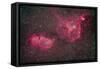 The Heart and Soul Nebula in the Constellation Cassiopeia-null-Framed Stretched Canvas