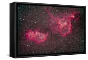 The Heart and Soul Nebula in the Constellation Cassiopeia-null-Framed Stretched Canvas