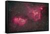 The Heart and Soul Nebula in the Constellation Cassiopeia-null-Framed Stretched Canvas