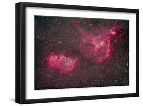 The Heart and Soul Nebula in the Constellation Cassiopeia-null-Framed Photographic Print