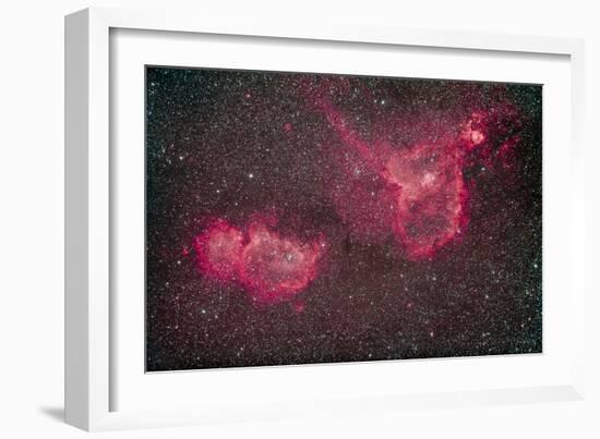 The Heart and Soul Nebula in the Constellation Cassiopeia-null-Framed Photographic Print