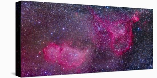 The Heart and Soul Nebulae in the Constellation Cassiopeia-Stocktrek Images-Stretched Canvas