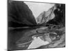 The Heart of Lodore, Green River, Shows Frederick S. Dellenbaugh Sitting Alone-null-Mounted Photographic Print