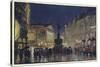 The Heart of the Empire, an Impression of Piccadilly Circus at Dusk-Donald Maxwell-Stretched Canvas