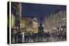 The Heart of the Empire, an Impression of Piccadilly Circus at Dusk-Donald Maxwell-Stretched Canvas