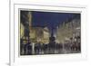 The Heart of the Empire, an Impression of Piccadilly Circus at Dusk-Donald Maxwell-Framed Giclee Print