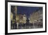 The Heart of the Empire, an Impression of Piccadilly Circus at Dusk-Donald Maxwell-Framed Giclee Print