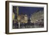 The Heart of the Empire, an Impression of Piccadilly Circus at Dusk-Donald Maxwell-Framed Giclee Print