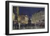 The Heart of the Empire, an Impression of Piccadilly Circus at Dusk-Donald Maxwell-Framed Giclee Print