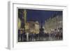 The Heart of the Empire, an Impression of Piccadilly Circus at Dusk-Donald Maxwell-Framed Giclee Print