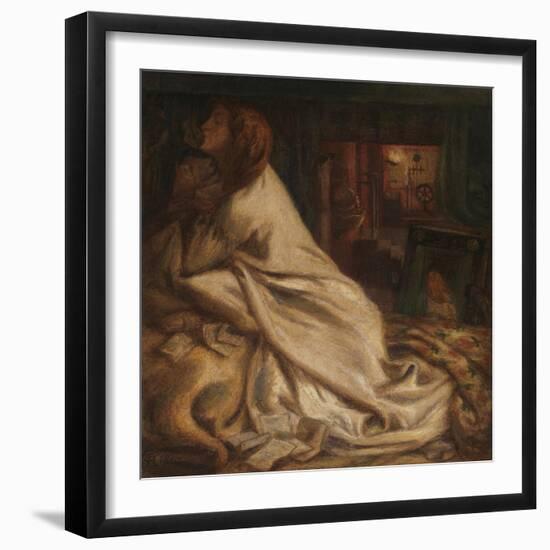 The Heart of the Night (Mariana in the Moated Grange)-Dante Gabriel Rossetti-Framed Giclee Print