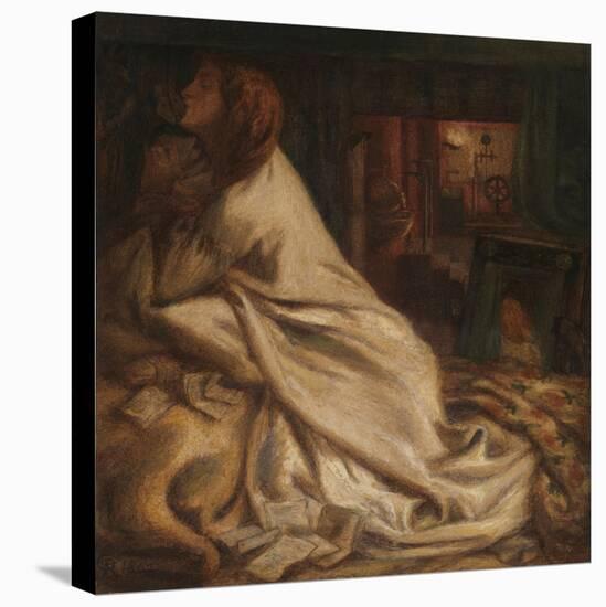 The Heart of the Night (Mariana in the Moated Grange)-Dante Gabriel Rossetti-Stretched Canvas