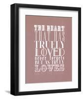 The Heart That Has Truly Loved-null-Framed Art Print