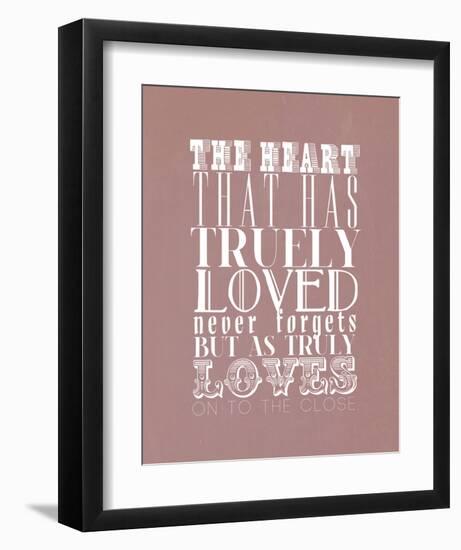 The Heart That Has Truly Loved-null-Framed Art Print