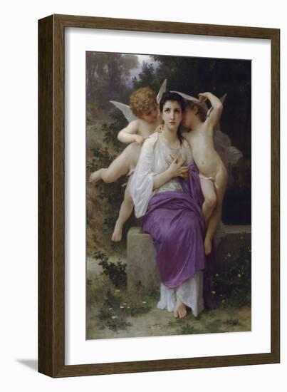 The Hearts Awakening-William Adolphe Bouguereau-Framed Art Print