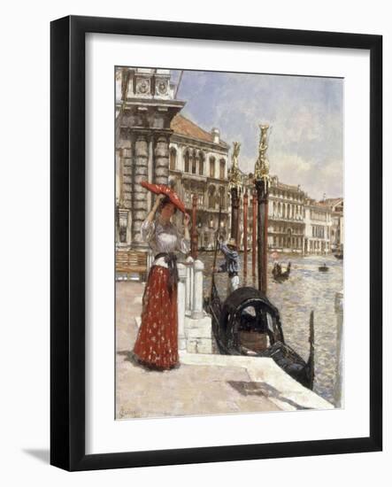 The Heat of the Day, Venice, 1892-James Charles-Framed Giclee Print