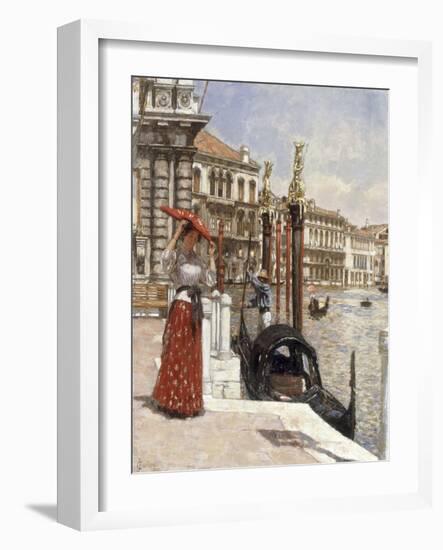 The Heat of the Day, Venice, 1892-James Charles-Framed Giclee Print