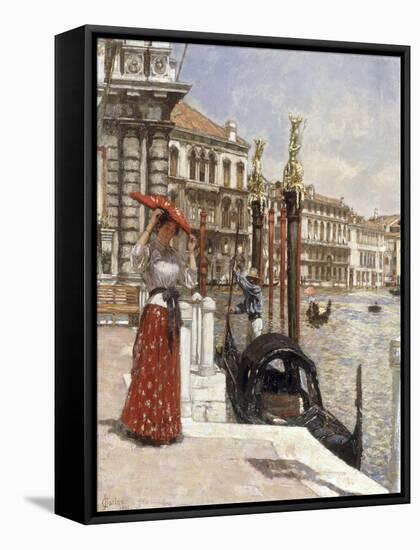 The Heat of the Day, Venice, 1892-James Charles-Framed Stretched Canvas