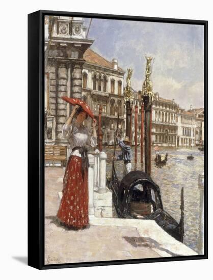 The Heat of the Day, Venice, 1892-James Charles-Framed Stretched Canvas