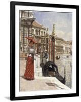 The Heat of the Day, Venice, 1892-James Charles-Framed Giclee Print