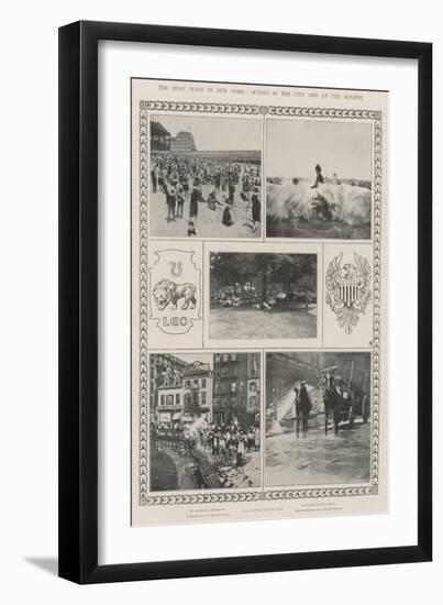 The Heat Wave in New York, Scenes in the City and at the Seaside-null-Framed Giclee Print