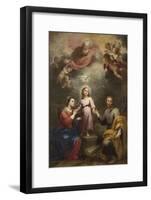 The Heavenly and Earthly Trinities (The Pedroso Murill), C. 1680-Bartolomé Estebàn Murillo-Framed Giclee Print