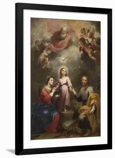 The Heavenly and Earthly Trinities (The Pedroso Murill), C. 1680-Bartolomé Estebàn Murillo-Framed Giclee Print