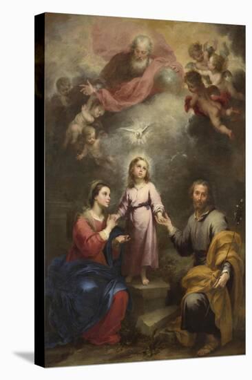 The Heavenly and Earthly Trinities (The Pedroso Murill), C. 1680-Bartolomé Estebàn Murillo-Stretched Canvas