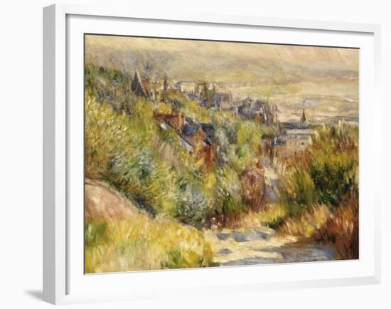 The Heights at Trouville-Pierre-Auguste Renoir-Framed Giclee Print