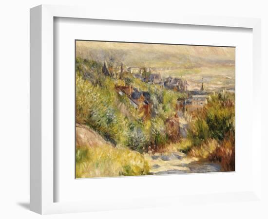 The Heights at Trouville-Pierre-Auguste Renoir-Framed Premium Giclee Print