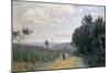The Heights of Sevres, C. 1835-40-Jean-Baptiste-Camille Corot-Mounted Giclee Print