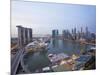 The Helix Bridge and Marina Bay Sands, Elevated View over Singapore, Marina Bay, Singapore-Gavin Hellier-Mounted Photographic Print