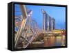 The Helix Bridge and Marina Bay Sands, Marina Bay, Singapore, Southeast Asia, Asia-Gavin Hellier-Framed Stretched Canvas