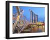 The Helix Bridge and Marina Bay Sands, Marina Bay, Singapore, Southeast Asia, Asia-Gavin Hellier-Framed Photographic Print